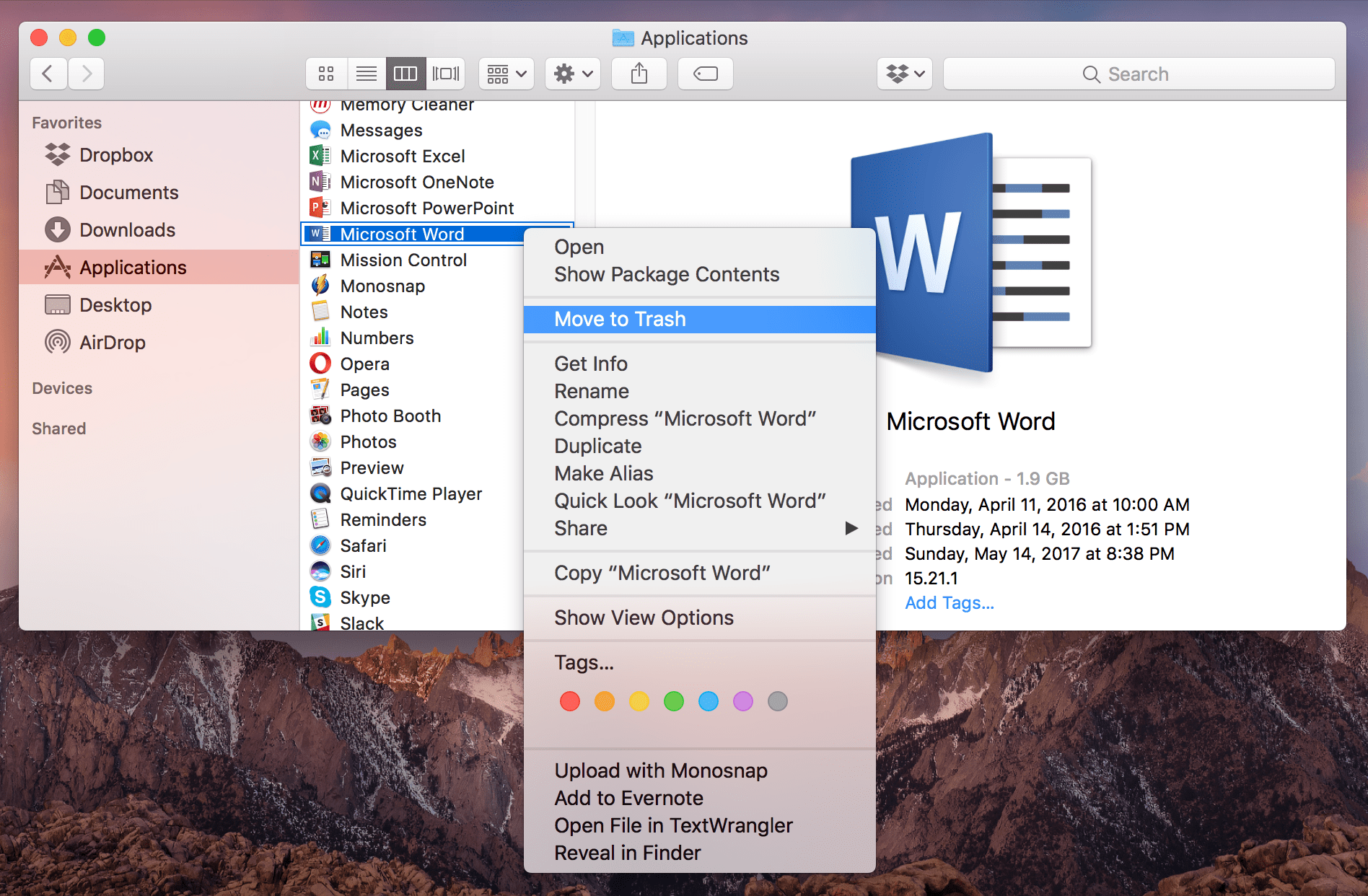 look for a certain word on mac